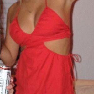 Superdown Red Cut Out Dress